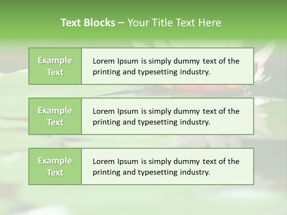 Leaf Aquatic Wallpaper PowerPoint Template