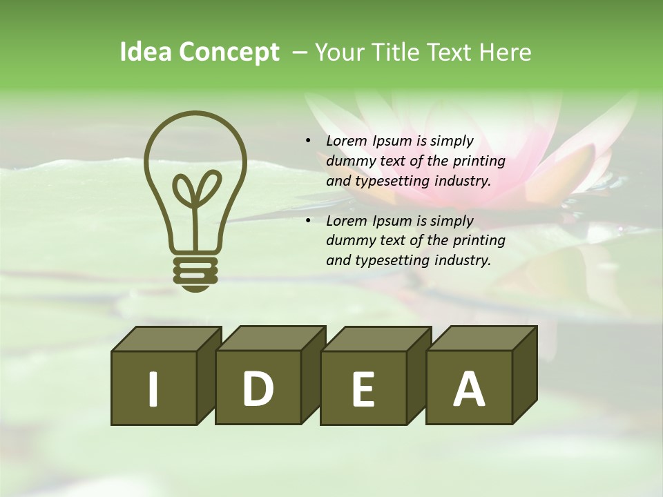 Leaf Aquatic Wallpaper PowerPoint Template