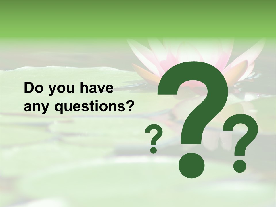 Leaf Aquatic Wallpaper PowerPoint Template