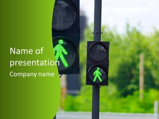 Traffic Lights People Color PowerPoint Template