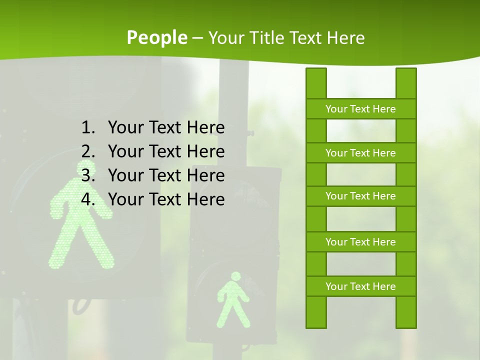 Traffic Lights People Color PowerPoint Template