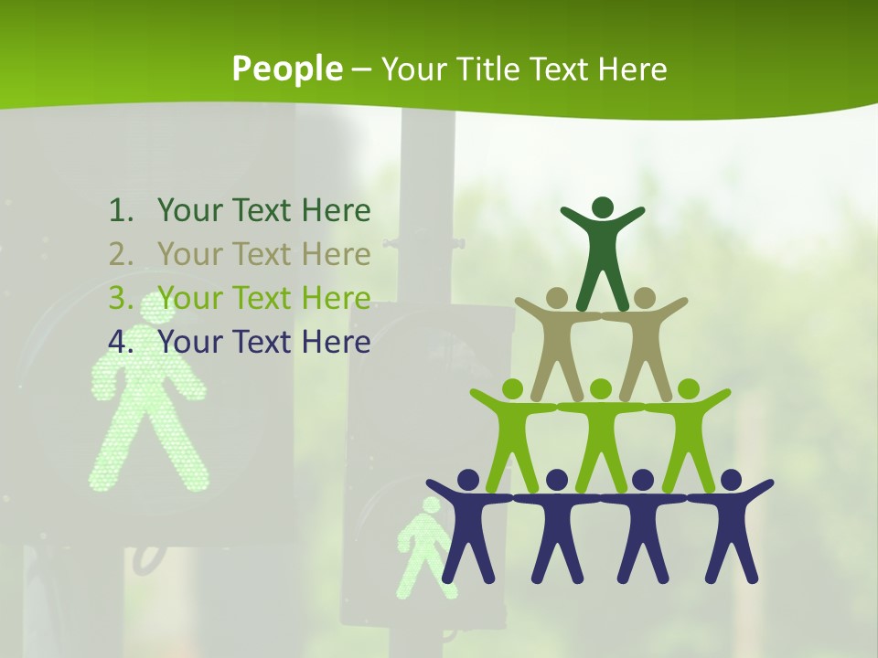Traffic Lights People Color PowerPoint Template