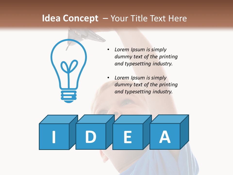 Frost Background Cube PowerPoint Template