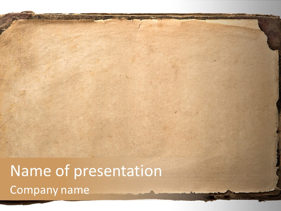 Retro Stained Document PowerPoint Template