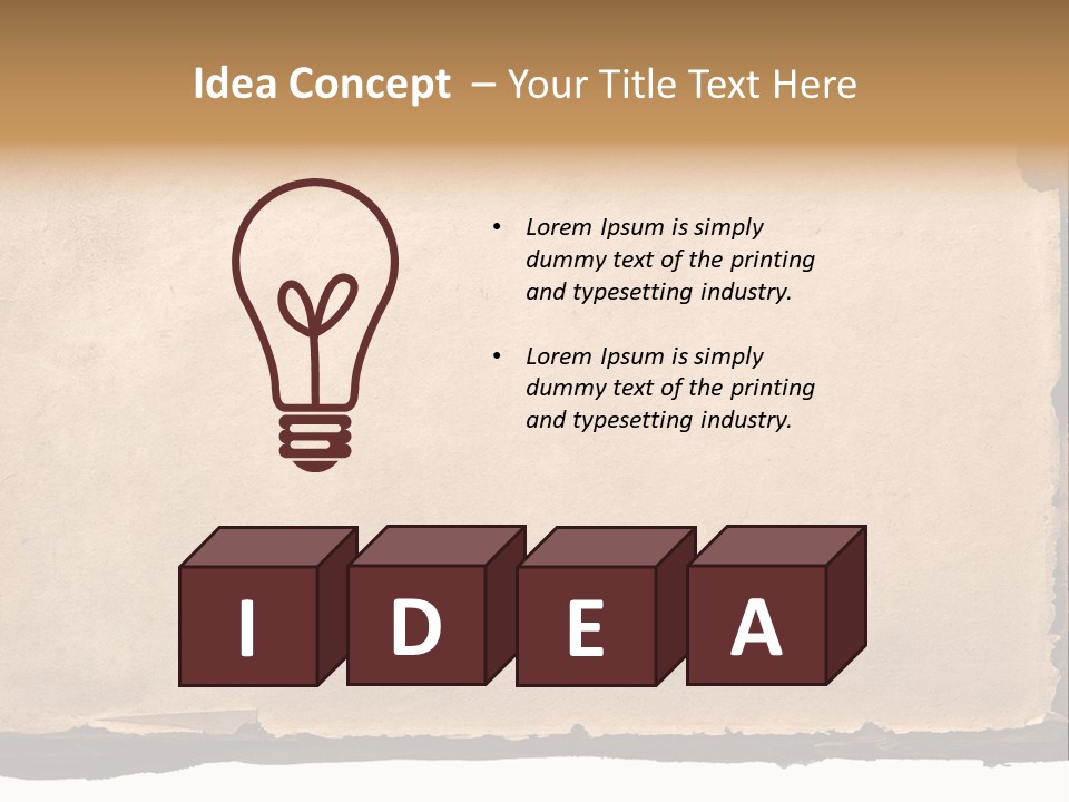 Retro Stained Document PowerPoint Template