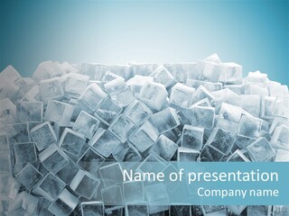 Frost Background Cube PowerPoint Template