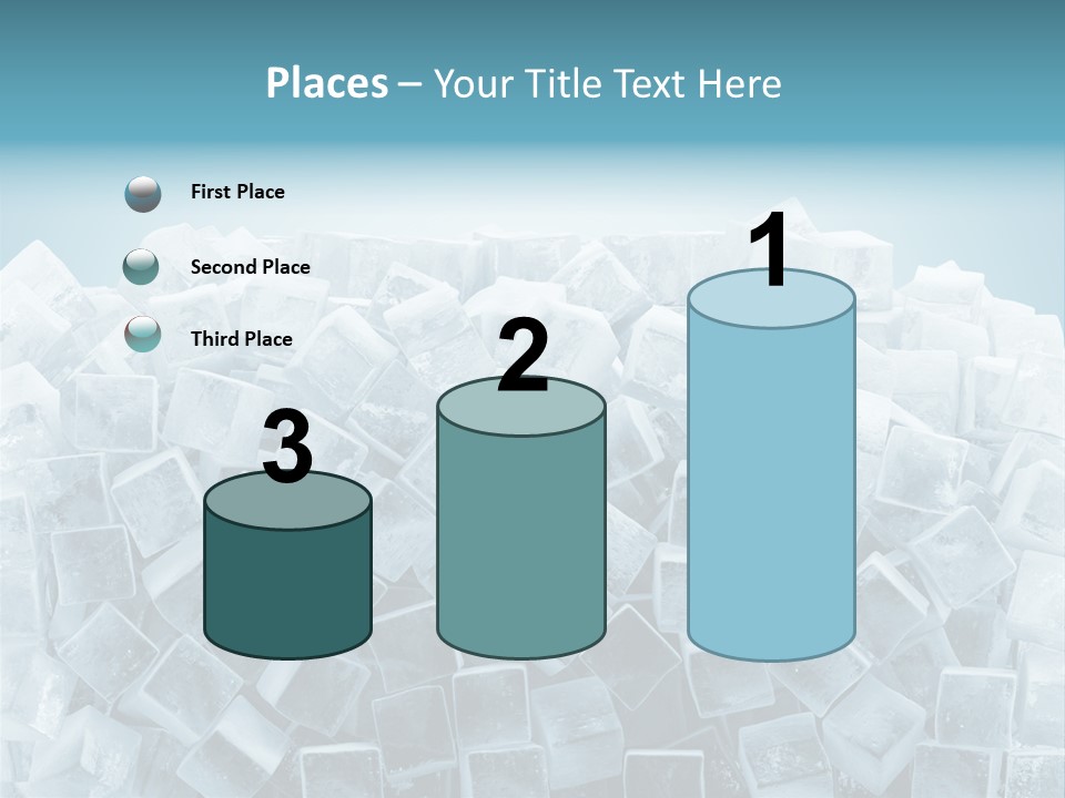 Frost Background Cube PowerPoint Template