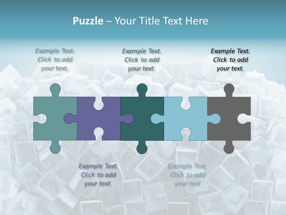 Frost Background Cube PowerPoint Template