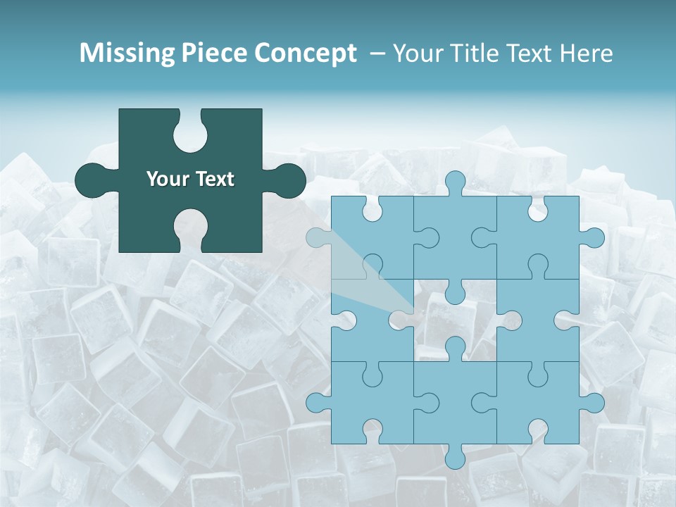 Frost Background Cube PowerPoint Template