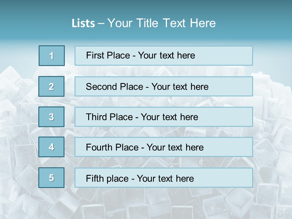 Frost Background Cube PowerPoint Template