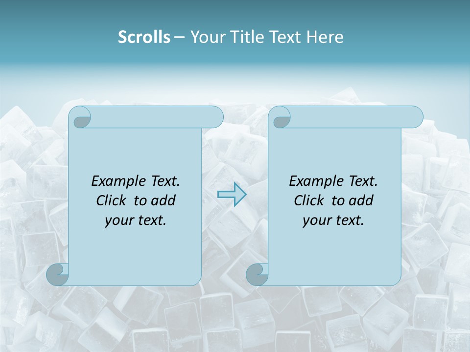 Frost Background Cube PowerPoint Template
