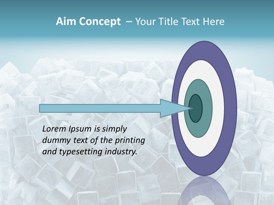 Frost Background Cube PowerPoint Template