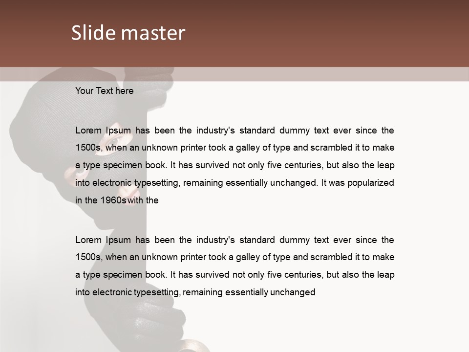 Safe Burglar House PowerPoint Template