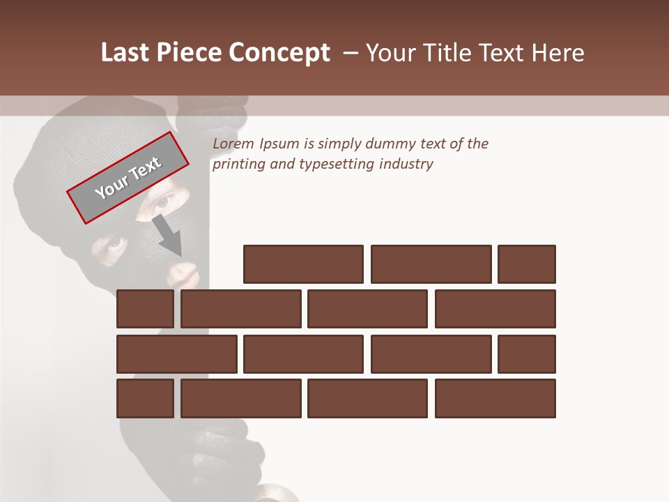 Safe Burglar House PowerPoint Template