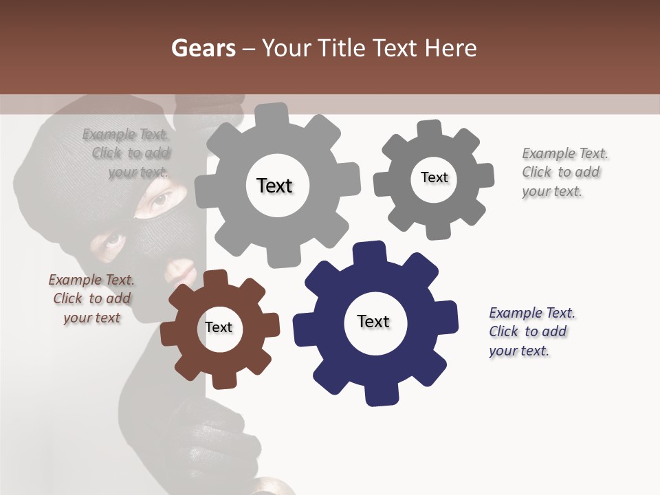 Safe Burglar House PowerPoint Template