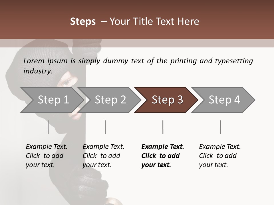 Safe Burglar House PowerPoint Template