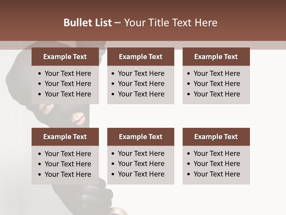 Safe Burglar House PowerPoint Template