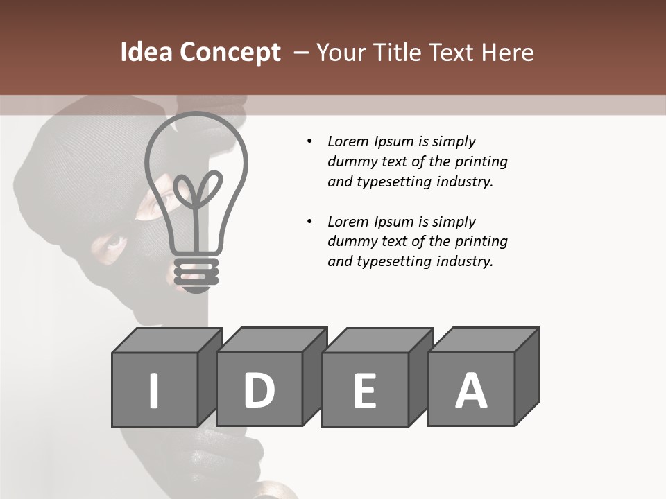 Safe Burglar House PowerPoint Template