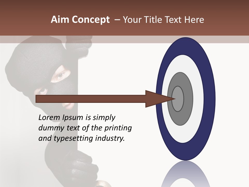 Safe Burglar House PowerPoint Template