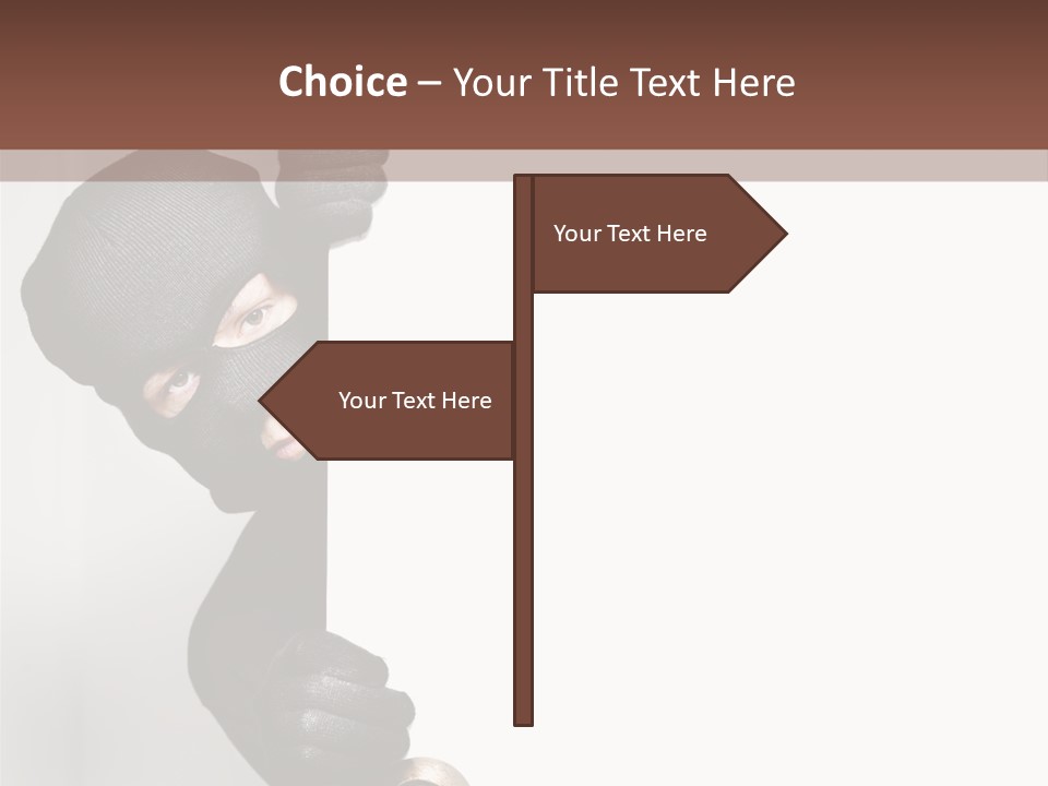 Safe Burglar House PowerPoint Template