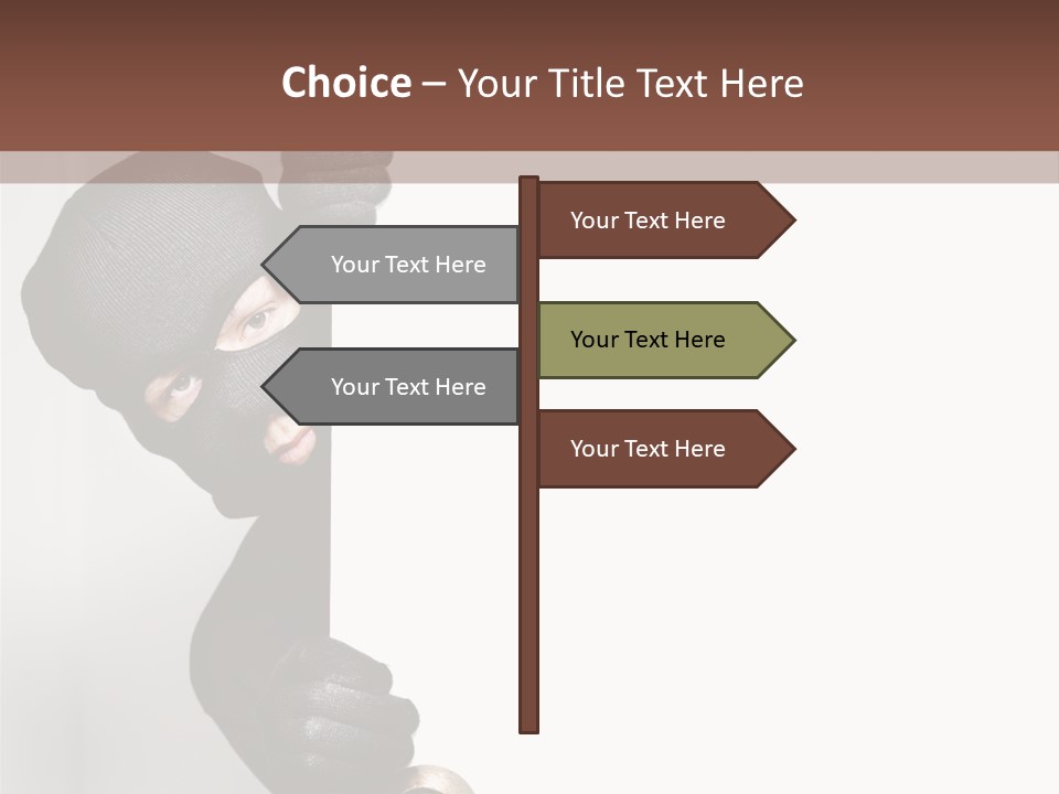 Safe Burglar House PowerPoint Template