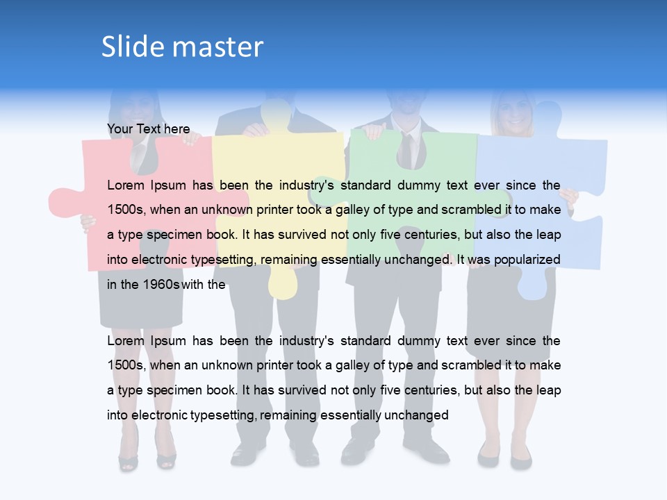 Together Looking Human PowerPoint Template