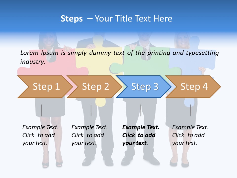 Together Looking Human PowerPoint Template