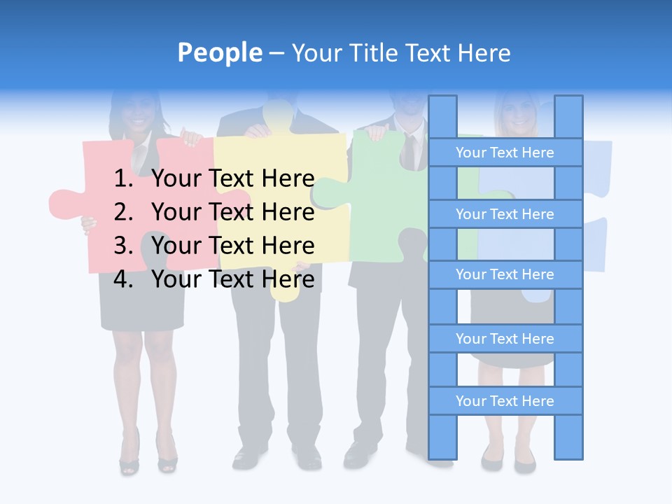 Together Looking Human PowerPoint Template