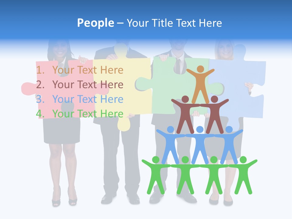 Together Looking Human PowerPoint Template