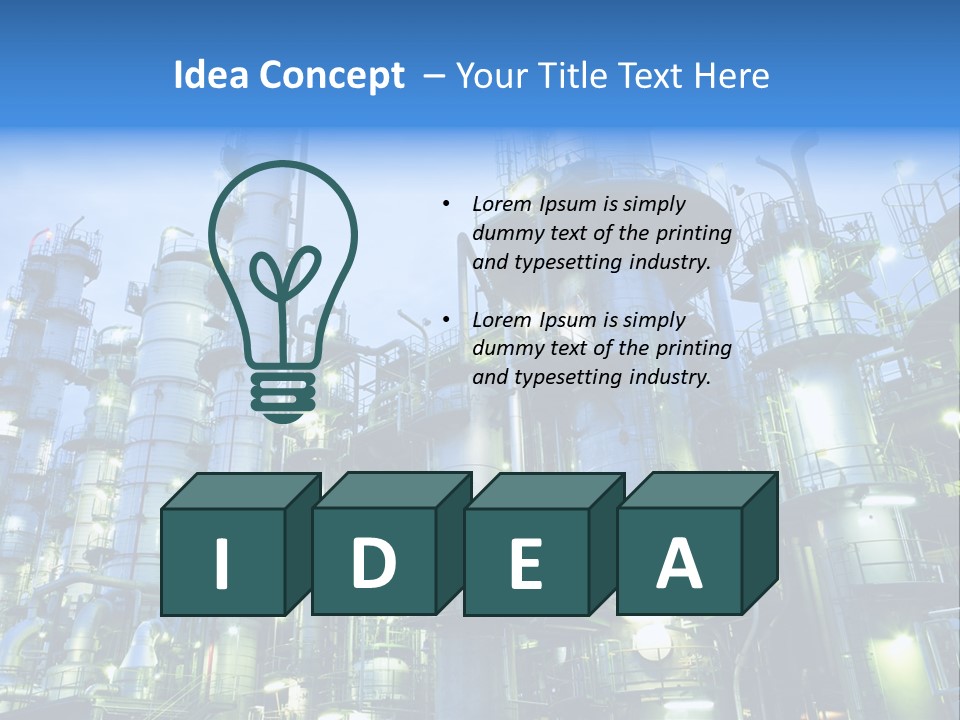 Business Equipment Pipe PowerPoint Template