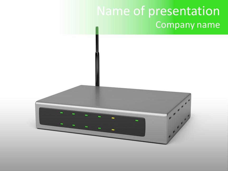 Hardware Plug Modem PowerPoint Template