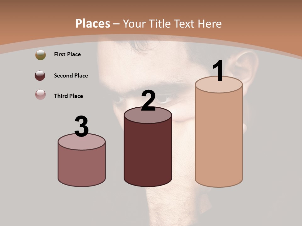 Man Concentrated Serious PowerPoint Template