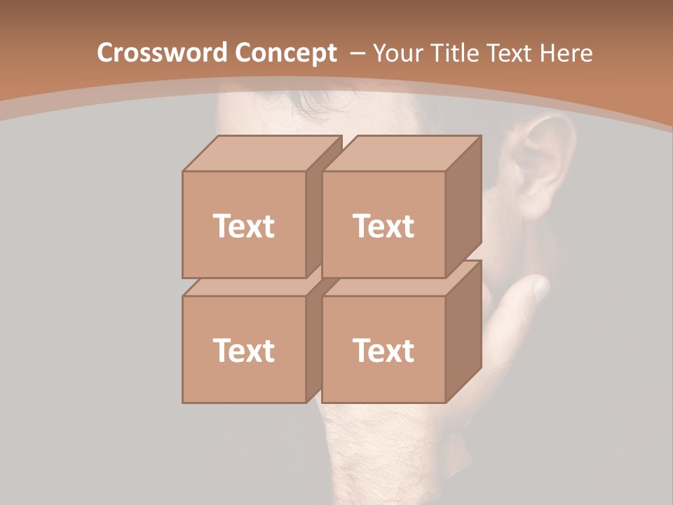Man Concentrated Serious PowerPoint Template