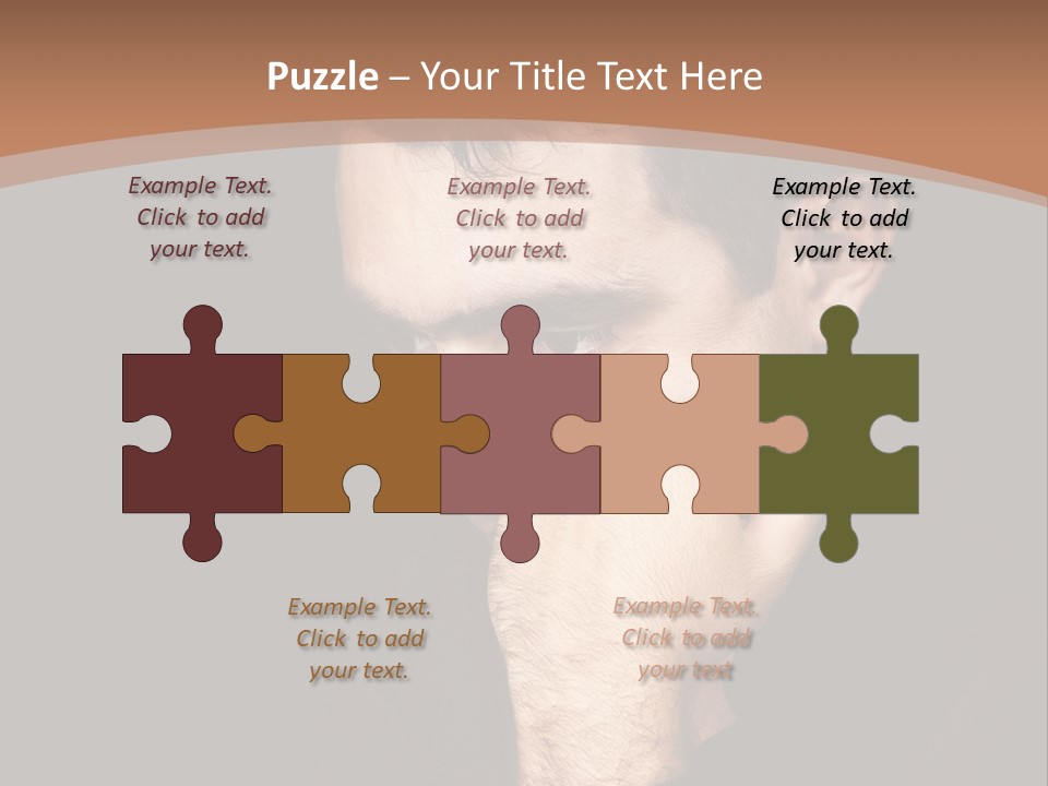 Man Concentrated Serious PowerPoint Template