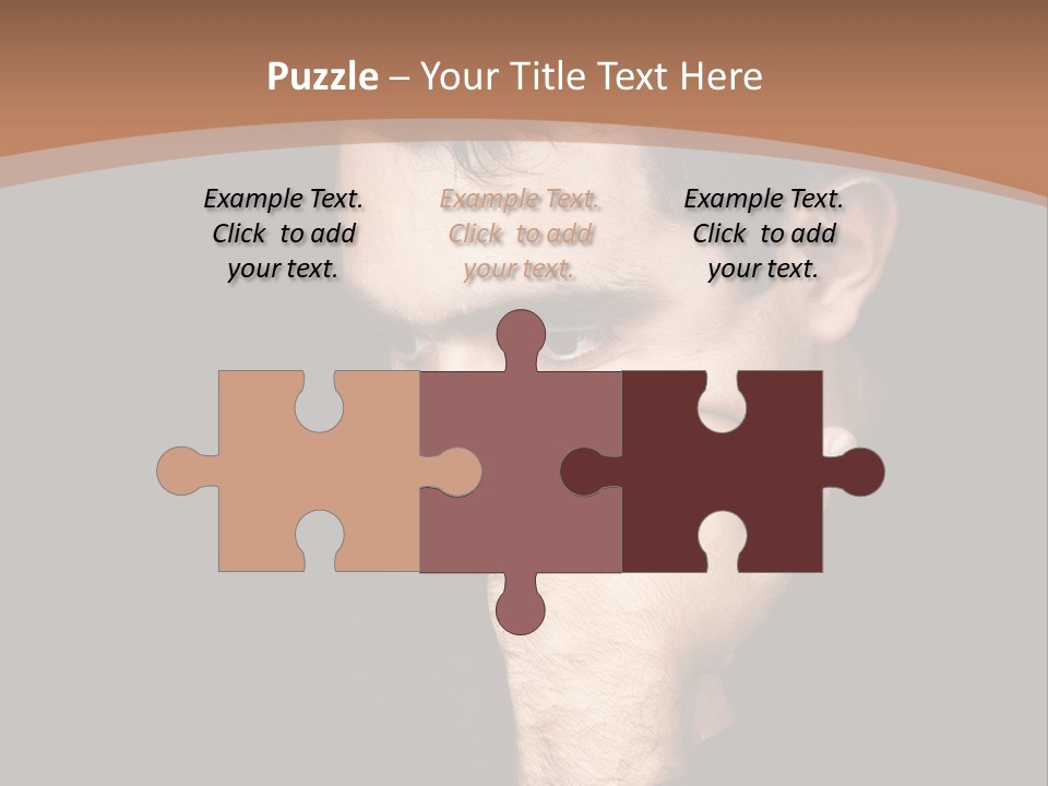Man Concentrated Serious PowerPoint Template
