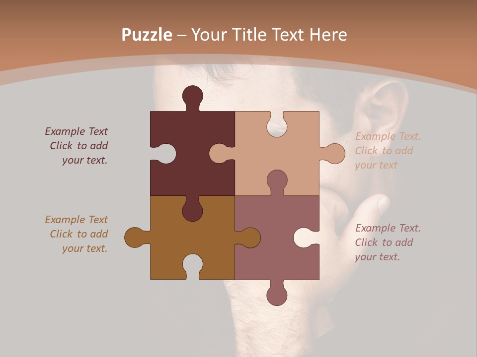Man Concentrated Serious PowerPoint Template
