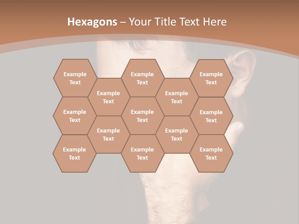 Man Concentrated Serious PowerPoint Template