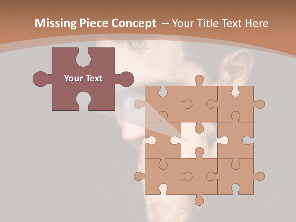 Man Concentrated Serious PowerPoint Template