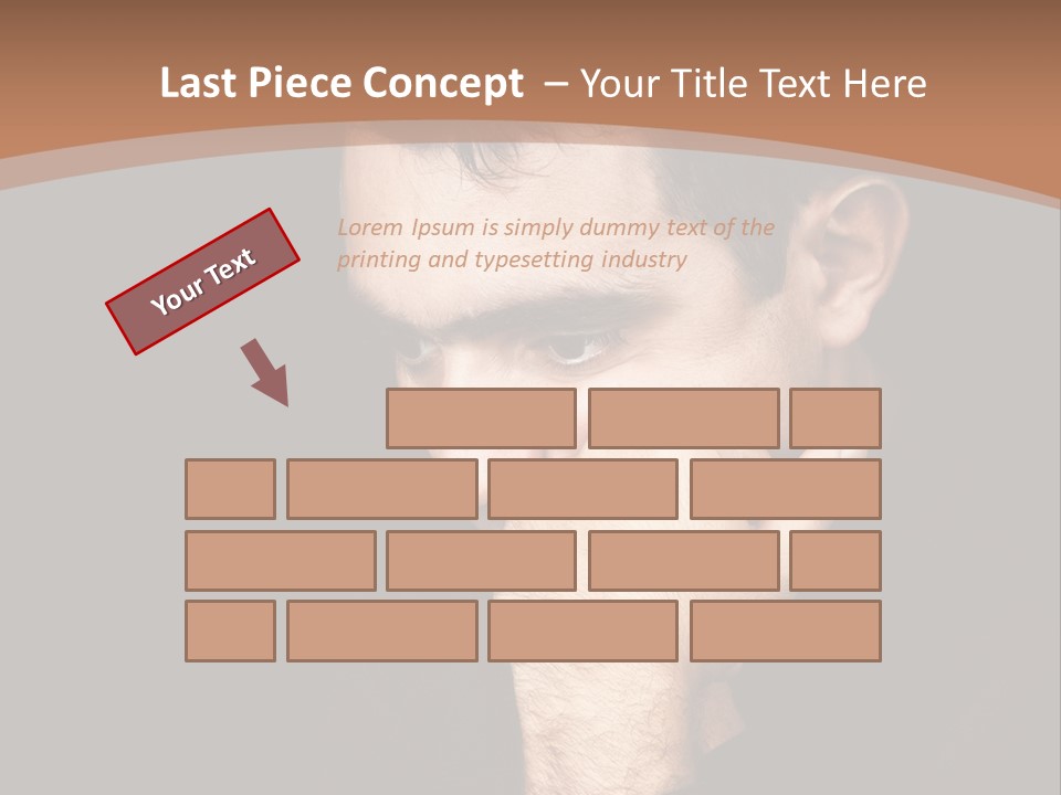 Man Concentrated Serious PowerPoint Template