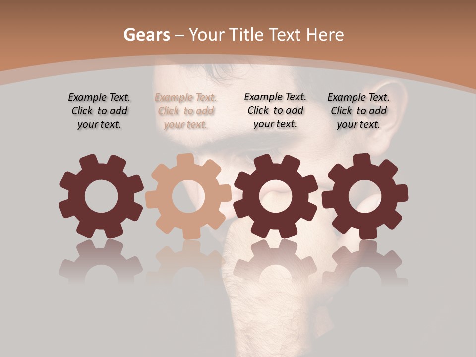 Man Concentrated Serious PowerPoint Template