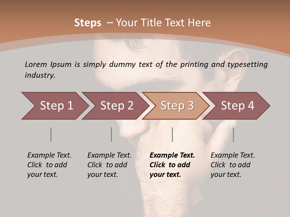 Man Concentrated Serious PowerPoint Template