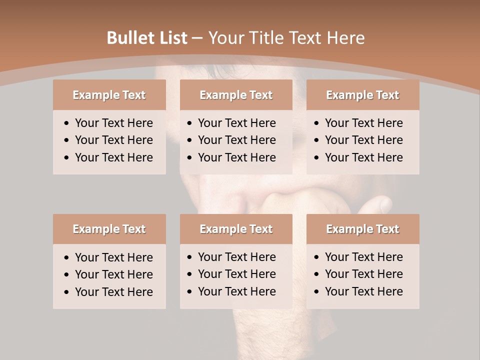Man Concentrated Serious PowerPoint Template