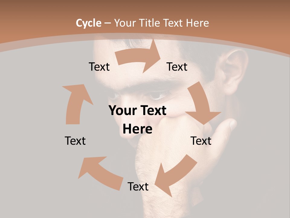 Man Concentrated Serious PowerPoint Template