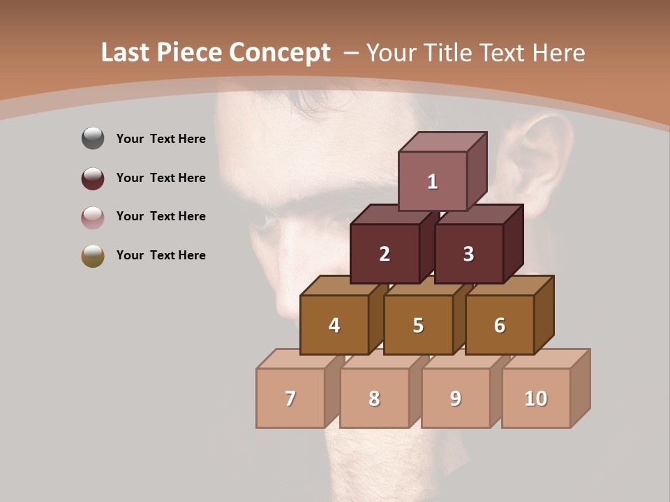 Man Concentrated Serious PowerPoint Template