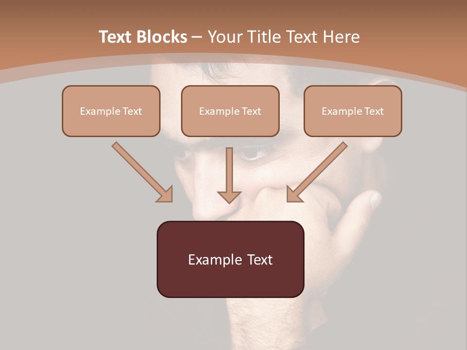 Man Concentrated Serious PowerPoint Template