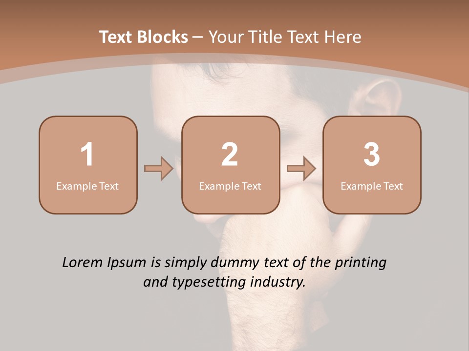 Man Concentrated Serious PowerPoint Template