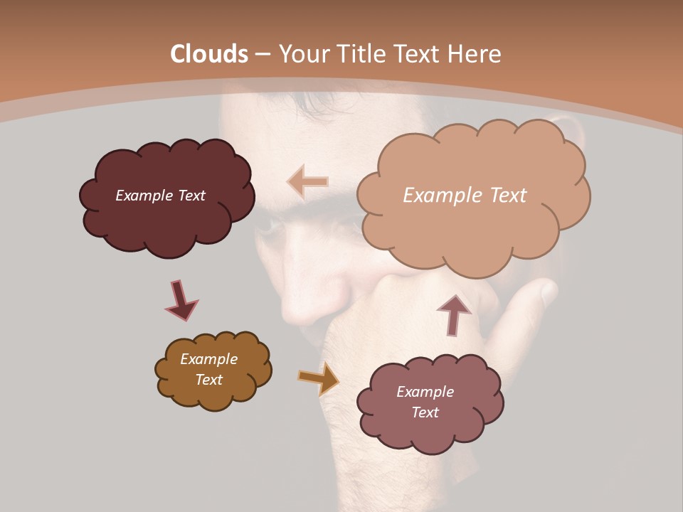 Man Concentrated Serious PowerPoint Template