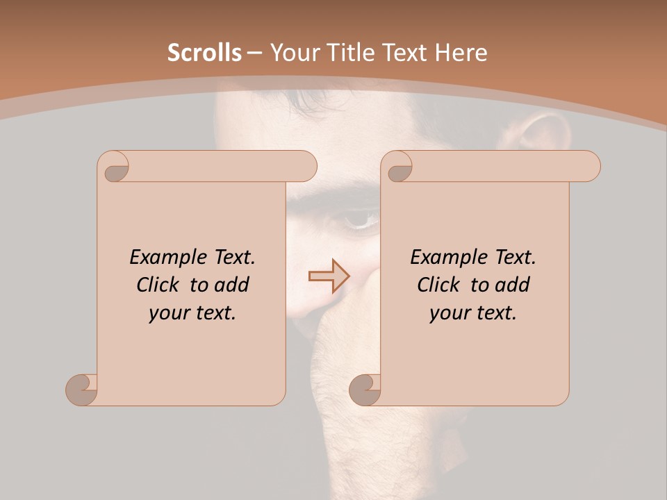 Man Concentrated Serious PowerPoint Template