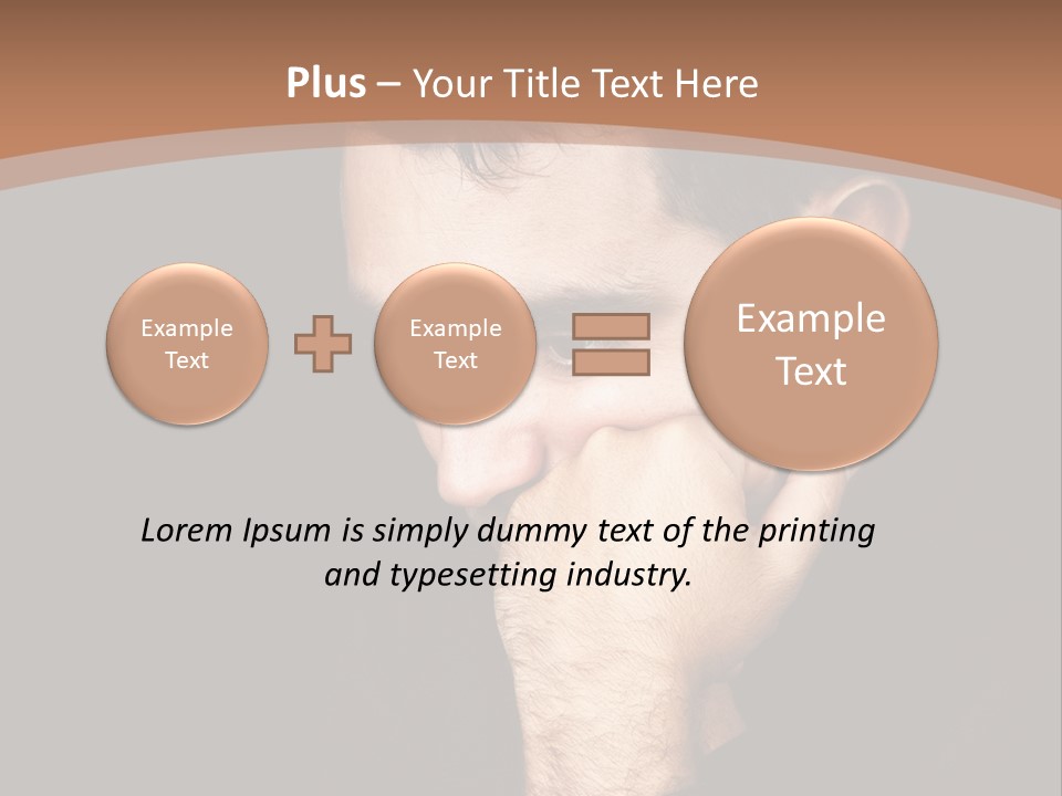Man Concentrated Serious PowerPoint Template