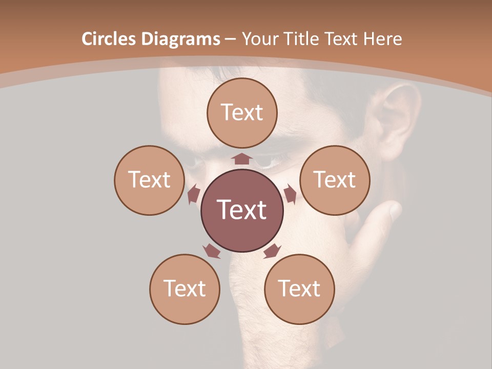 Man Concentrated Serious PowerPoint Template